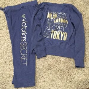 Vs matching pants and zip up hoodie